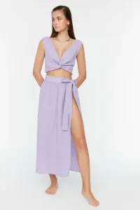 Trendyol Lilac Lace-Up Detailed Beach Bottom-Top Set