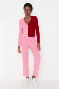 Trendyol Pink Color Block Knitwear Top-Top Set