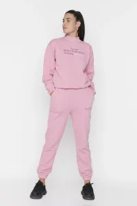 Trendyol Pink Loose Raised Knitted Tracksuit Set #4758834