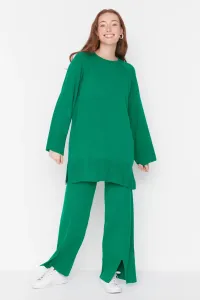 Trendyol Green Slit Detailed Sweater-Pants Knitwear Set