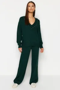 Trendyol Emerald Green Wide Fit Knitwear Two Piece Set