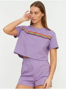 Trendyol Purple Stripe Detailed Pajamas Set #670765