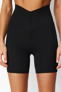 Trendyol Black Waist Extra Coupler Knitted Sports Shorts/Short Leggings