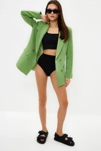 Trendyol Green Regular Lined Double Breasted Closure Woven Blazer Jacket