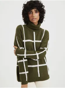Trendyol Khaki Grid Jacquard Knitwear Sweater