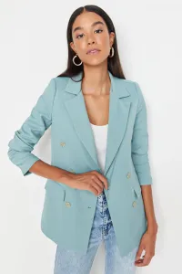 Trendyol Mint Button And Pocket Detailed Jacket
