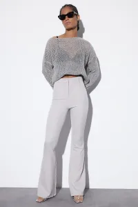 Trendyol Gray Flare Woven Trousers
