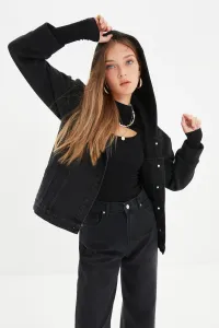 Trendyol Black Hooded Denim Jacket #4779335