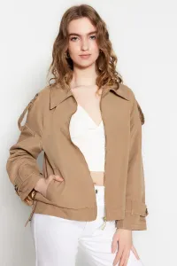 Trendyol Trench Coat - Brown - Biker jackets #703962