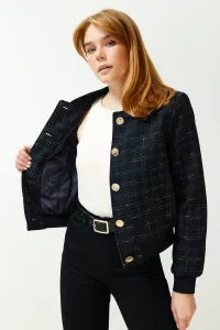 Trendyol Navy Blue Tweed Jacket Coat #9229689