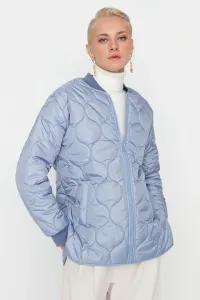 Trendyol Winter Jacket - Blue - Bomber jackets #5012406