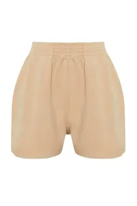 Trendyol Beige More Sustainable Tencelli Elastic Waist Denim Shorts & Bermuda #9505214