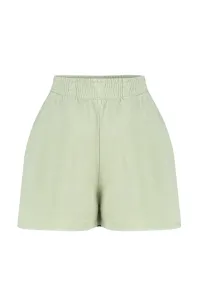 Trendyol Mint 100% Tencel™ Elastic Waist Denim Shorts & Bermuda