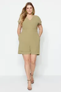 Trendyol Curve Plus Size Jumpsuit - Green - Relaxed fit