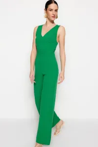 Trendyol Green Belted Maxi Woven Jumpsuit