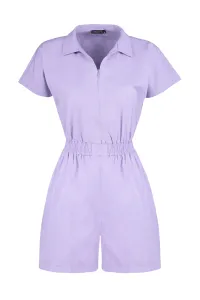 Trendyol Lilac Elastic Waist Mini Woven Jumpsuit #5870041
