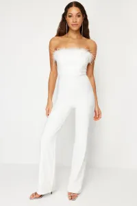 Trendyol Bridal White Wide Leg Woven Fitted Jumpsuit