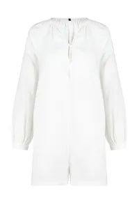 Trendyol White Woven Muslin 100% Cotton Jumpsuit