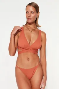 Trendyol Tile Triangle Pile Bikini Top