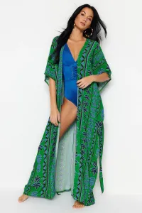 Trendyol Ethnic Patterned Belted Maxi Woven Kimono & Kaftan #6046689