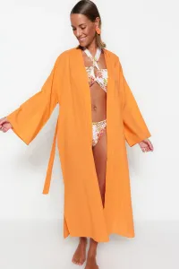 Trendyol Maxi Woven Kimono & Caftan with Orange Belt #6047079