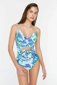 Trendyol plavky - fialová - kvetinová #763183