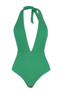 Trendyol Green Deep-Collecture Glittery Regular Leg plavky