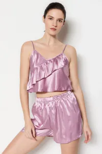 Trendyol Pajama Set - Pink - Plain #5846322