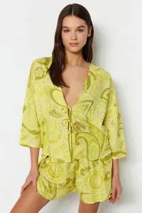 Trendyol Multicolor Patterned Lacing Detailed Shirt-Shorts Woven Pajamas Set #5800299