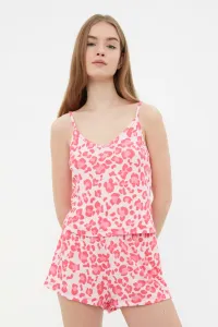 Trendyol Pink Animal Pattern Knitted Pajamas Set #4843773