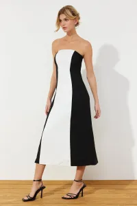 Trendyol Black A-Line Strapless Maxi Woven Dress with Detachable Straps #9211559