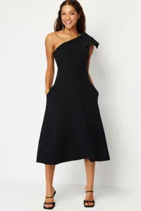 Trendyol Black Bow Detailed Evening Dress