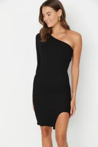 Trendyol Black Camisole Bodycon Ribbed Knitted Dress #787666