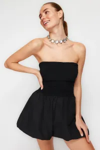 Trendyol Black Waist Drop/Skater Woven Elegant Evening Dress