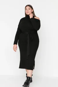 Trendyol Curve Black Cutout Detailed Knitwear Dress