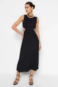 Trendyol Black Cut Out Detailed A-Line Maxi Knitted Dress #5846825