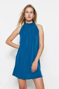 Trendyol Oil Halter Neck mini elastické pletené šaty #6004298