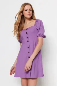Trendyol fialové tkané šaty