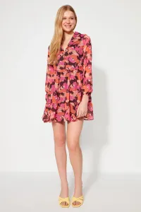 Trendyol Multi Color Waist Open Mini Woven Lined Animal Pattern Woven Dress #6131704