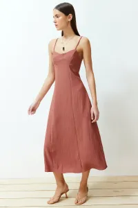 Trendyol Dried Rose A-line Midi Woven Strap Dress #9249726