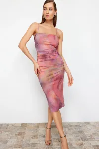 Trendyol Multicolored Abstract Patterned Elegant Evening Dress #9361567