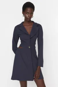 Trendyol Navy Blue Cut Out Detailed Jacket Woven Dress