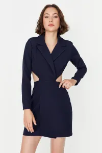Trendyol Navy Blue Mini Woven Cut-Out Detailed Jacket Woven Dress