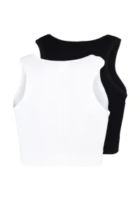 Trendyol Black & White 2-Pack Seamless/Seamless Light Support/Shaping Knitted Sports Bra #4598684