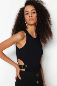 Trendyol Black Knitted Accessory Window/Cut Out Detailed Body with Snap Fastener #6317028