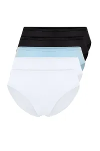 Trendyol Curve 2 Black - 2 White - 1 Blue 5-Pack Plus Size Panties