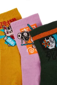 Trendyol Multi Color Printed 3-Pack Socks