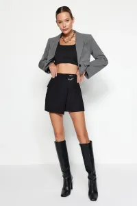 Trendyol Black Accessorized Woven Shorts Skirt