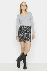 Trendyol Black Patterned Knitted Skirt