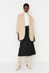 Trendyol Black Pleated High Waist Woven Skirt #807109